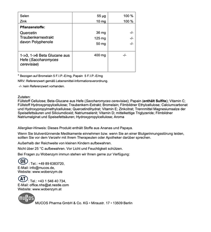 Natural Immune Support with Enzymes, Vitamins and Bioflavonoids